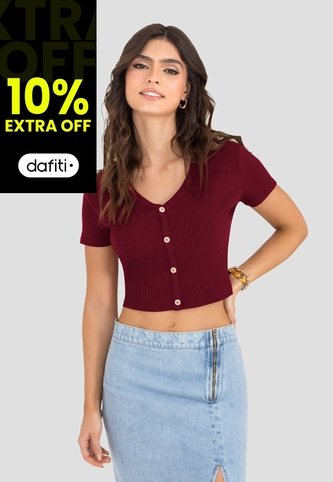 Crop Top Mujer Vinotinto Rutta 104038 Rutta