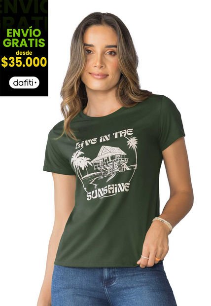 Camiseta Mujer Verde Rutta 100246