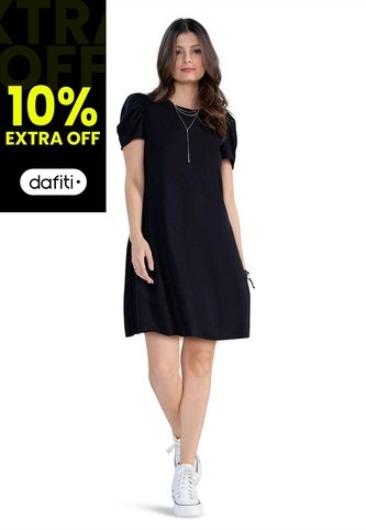 Vestido Corto Mujer Negro Rutta 3772 Rutta