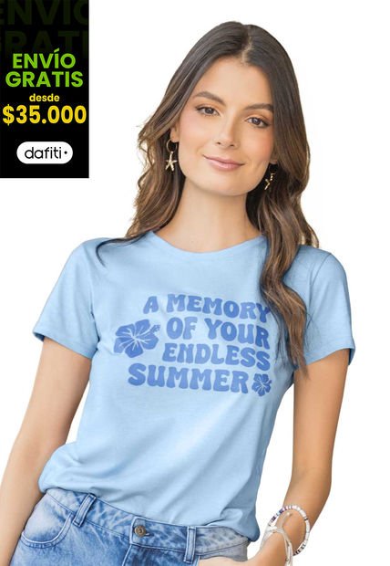 Camiseta Mujer Azul Rutta 100244