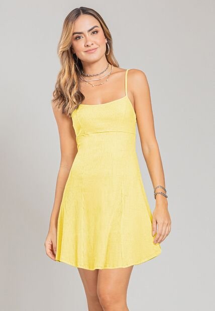 Vestido Corto Mujer Amarillo Pastel Rutta 107383