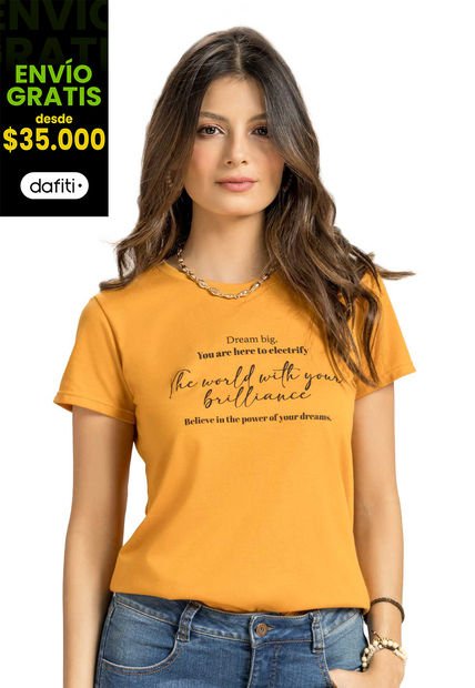 Camiseta Mujer Amarillo Rutta 100176