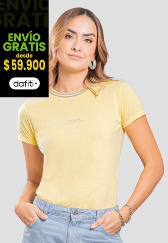 Camiseta Mujer Amarillo Pastel Rutta 107379 Rutta