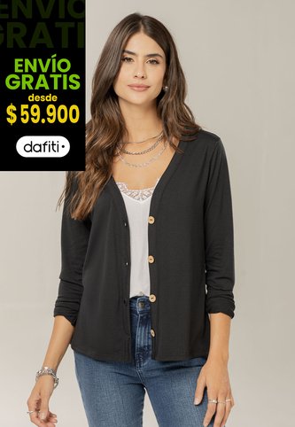 Cardigan Mujer Negro Rutta 104779 Rutta