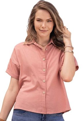 Camisa Para Mujer Palo De Rosa Oscuro Rutta