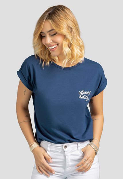 Camiseta Mujer Azul Profundo Rutta 107956