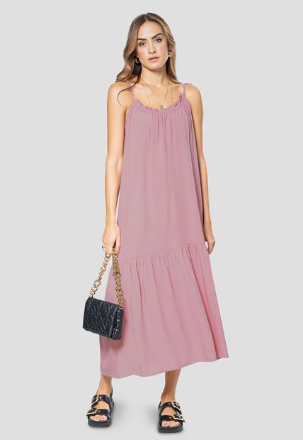 Vestido Largo Mujer Palo De Rosa Rutta 106263