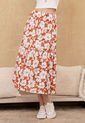 Falda Larga Mujer Terracota 91940 de Rutta