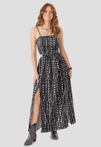 Vestido Largo Mujer Negro Rutta 105899