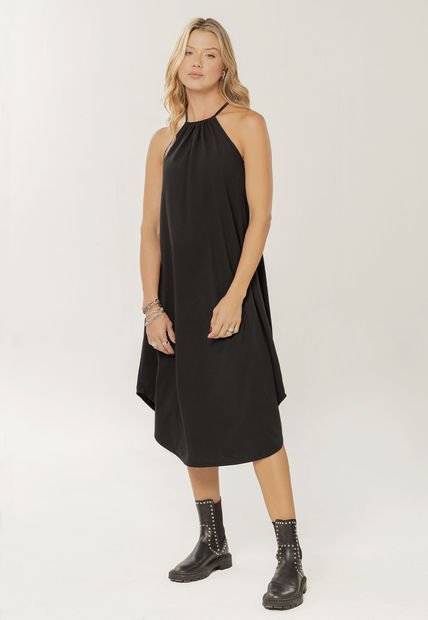 Vestido Largo Mujer Negro Rutta 104778