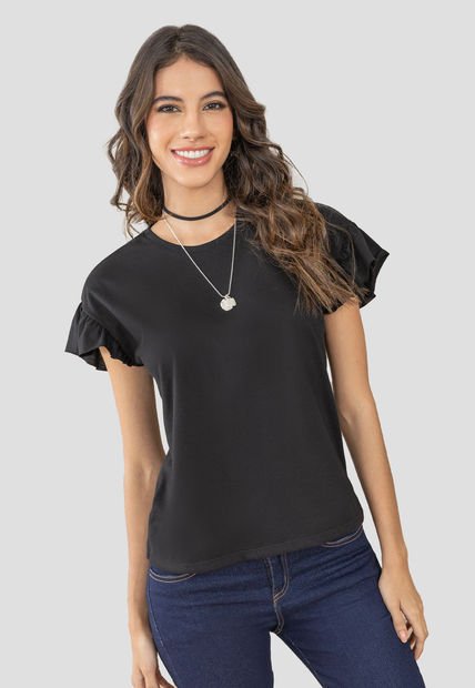 Camiseta Mujer Negro Rutta 1777