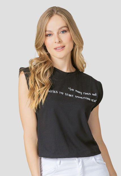Camiseta Mujer Negro Rutta 106115