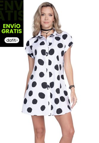 Vestido Corto Mujer Blanco 92649 Rutta