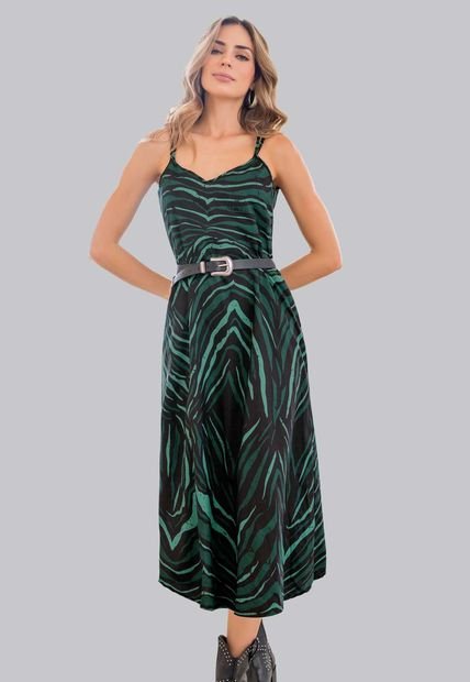 Vestido Largo Mujer Verde Rutta 101087
