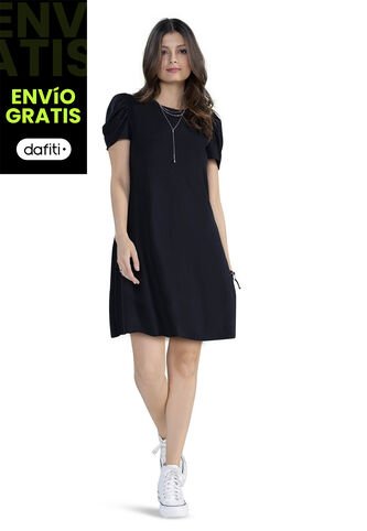 Vestido Corto Mujer Negro Rutta 3772 Rutta