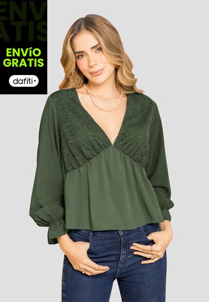 Blusa Mujer Verde Militar Rutta 104030