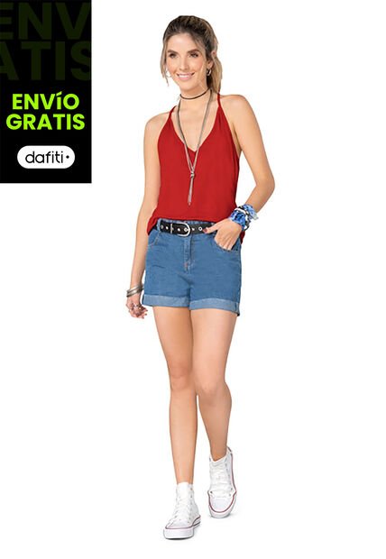 Short Mujer Azul Medio Rutta 78594
