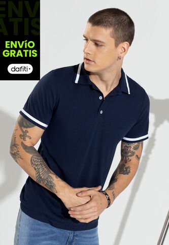 Camiseta Polo Hombre Azul 89617 Rutta