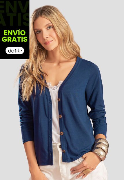 Cardigan Mujer Azul Profundo Rutta 104779