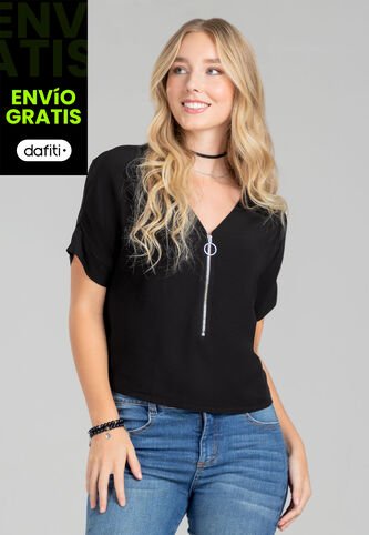 Blusa Mujer Negro Rutta 103590 Rutta