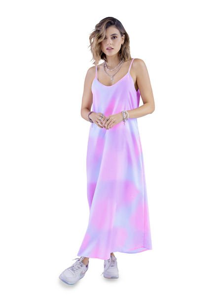 Vestido Largo Mujer Estampado Rutta 3814