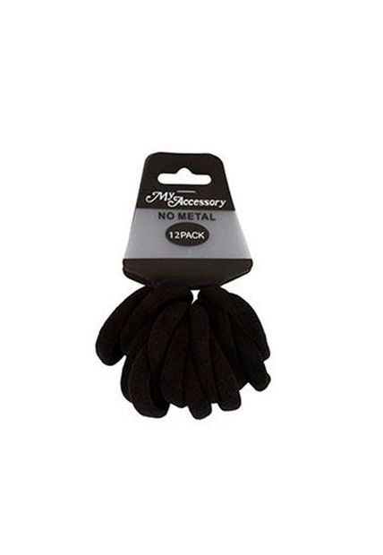 Elasticos Para El Cabello Bys Negros 12 Unidades