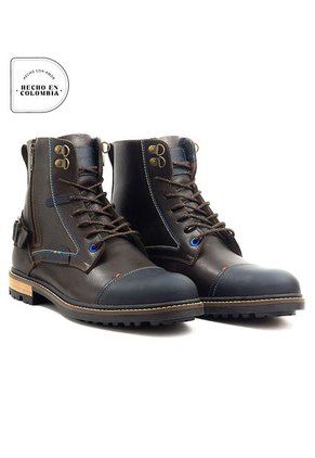 Botas San Polos Casual Hombre 3341 Café Azul
