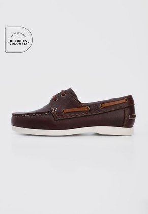 Mocasín Vinotinto-Blanco-Café San Polos