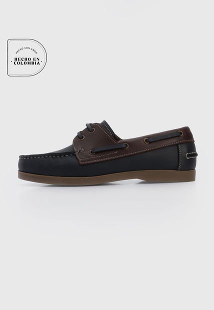 Mocasín Azul Navy-Café San Polos