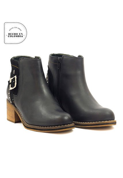 Botas San Polos Casual Mujer EK361 Graso Negro