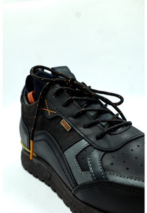 Sneakers De Cuero Para Hombre San Polos 3865 | Estilo Urbano NEGRO