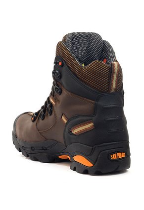 Botas San Polos Industrial Hombre 2838 Café Naranja