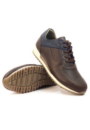 Zapatos San Polos Sneakers Hombre JCR394 Azul Café