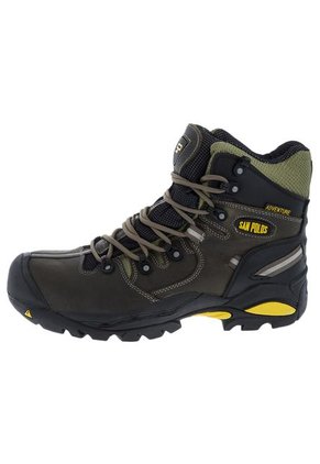 Bota Outdoor con Puntera de Seguridad Negro-Verde San Polos