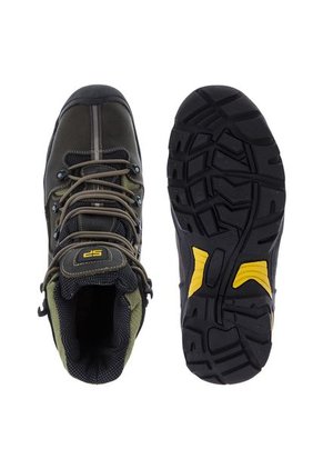 Bota Outdoor con Puntera de Seguridad Negro-Verde San Polos