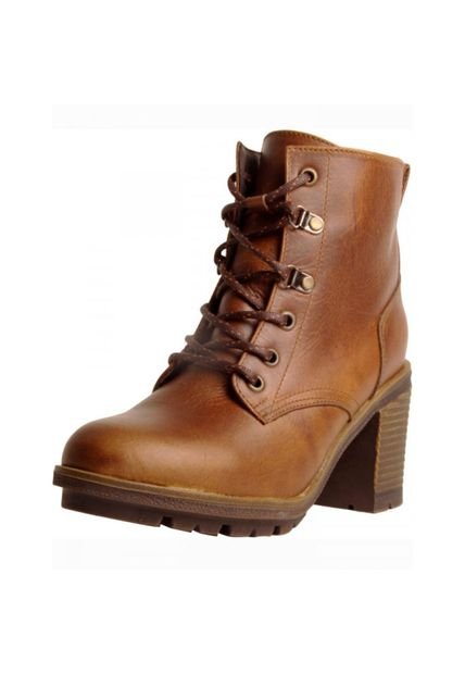 Botines Para Mujer Con Tacon Estilo 0889La5 Marca Lady Regina Acabado  Simipiel Color Miel