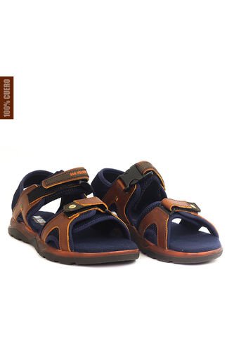 Sandalias San Polos Hombre SX003 Miel Azul San Polos