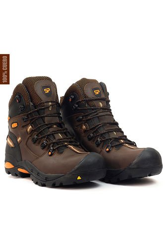 Botas San Polos Industrial Hombre 2838 Café Naranja San Polos