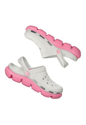 Zuecos Blanco-Rosa Sandak Dianita Mujer