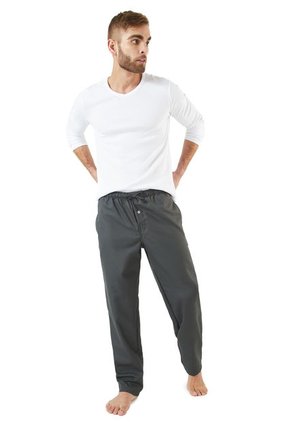 Pantalón Tejido Plano Hombre Gris Oscuro Santana