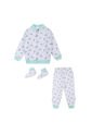 Pijama Niño Térmica 3 Piezas Estampado Verde Menta Santana de Santana