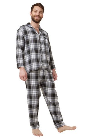 Pijama Hombre Leñadora Gris Perla Santana Santana