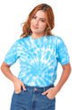 Camiseta Mujer Tie Dye Turquesa Santana de Santana
