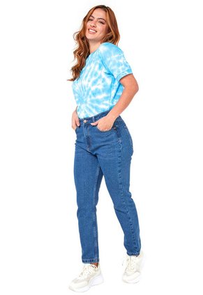 Camiseta Mujer Tie Dye Turquesa Santana