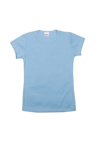 Camiseta Niña Manga Corta Azul Hortensia Santana 