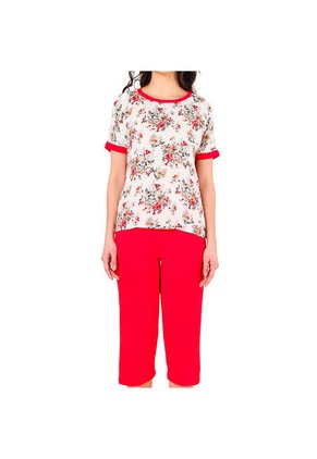Pijama Mujer Camelia Rojo Santana