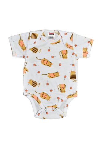 Santana - Body Bebé Niña Manga Corta Estampado Naranja Santana