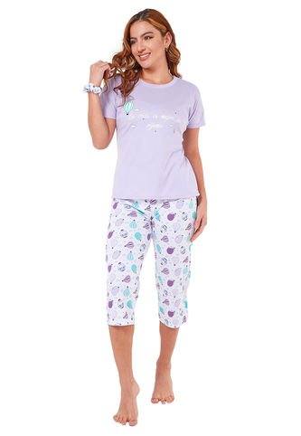 Santana - Pijama Mujer Lila Oscuro Medio Santana