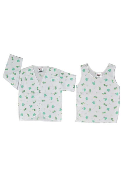 Ropa para Bebés Body Bebé Manga Larga Estampado Niña Santana Turquesa  rocic.com