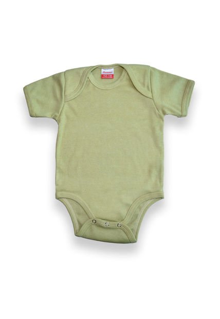 Body Bebé Manga Corta Verde Limon Santana